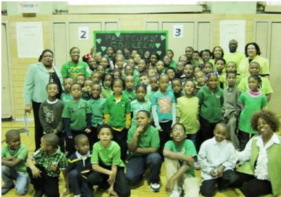 The Pasture Elementary Green Gems celebrate Green Day